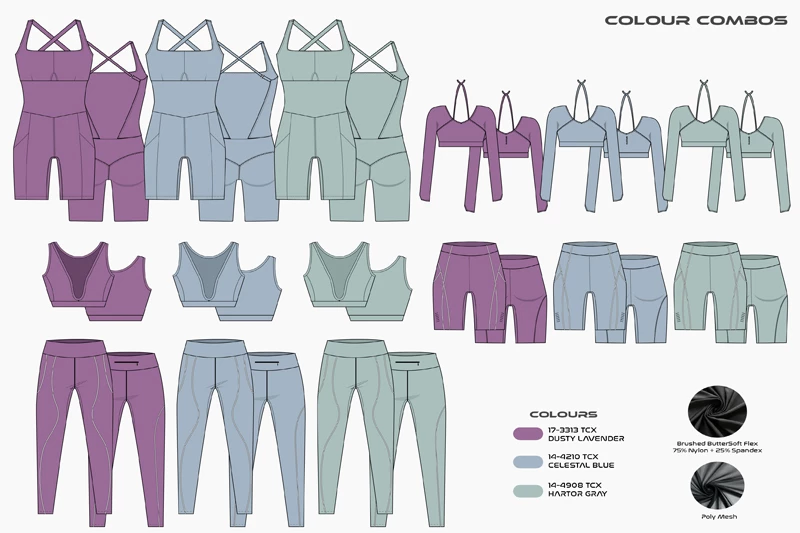 Freelance Fashion Designer Presentation for Collection with Color Options